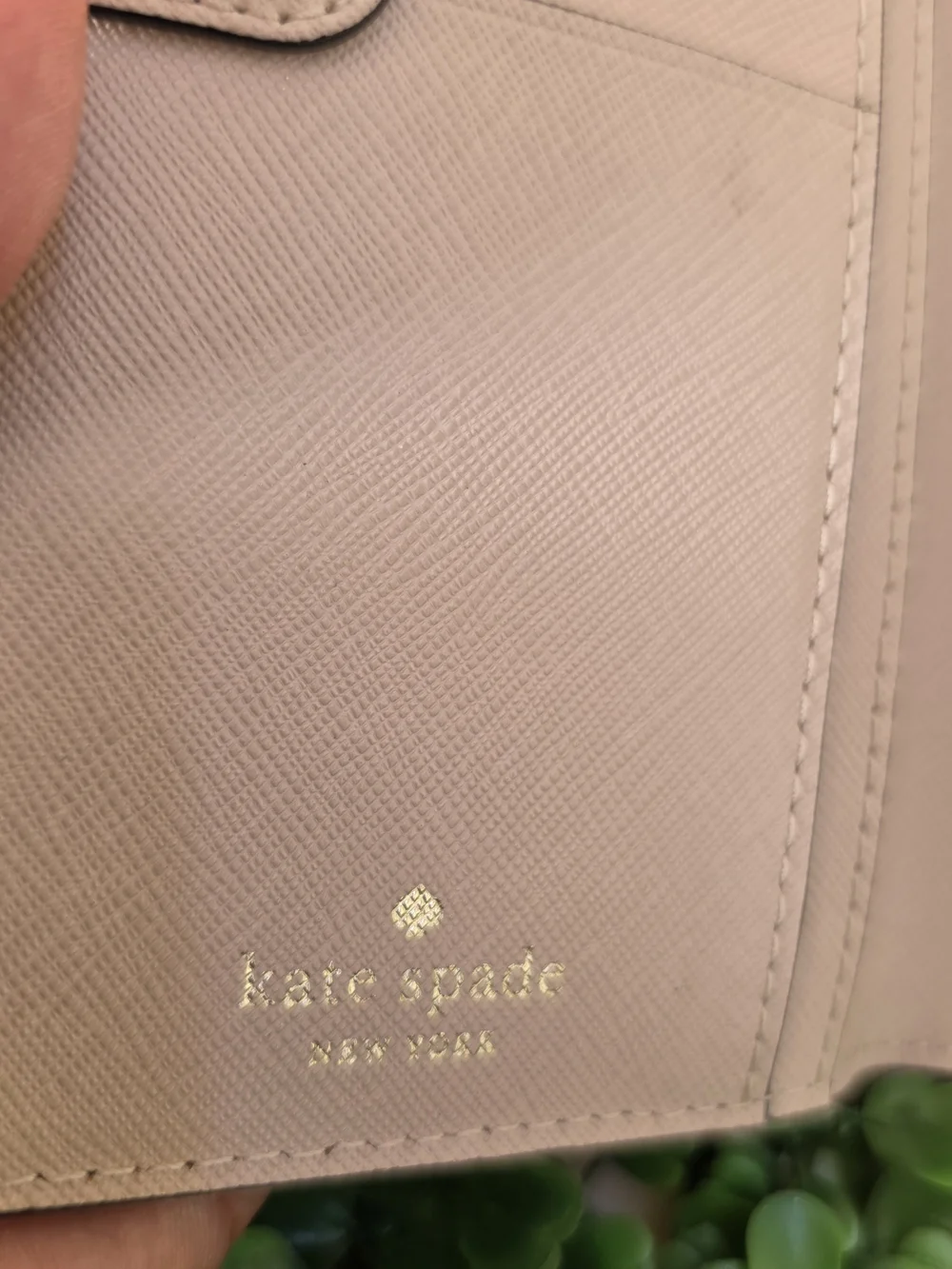 Kate Spade New York Black Pebble Leather Slim Flap Wallet
